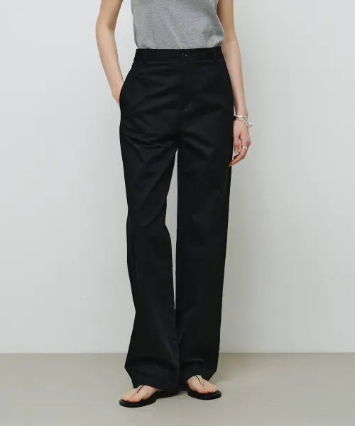 [MONGDOL] Button Pocket Straight Pants Black / 버튼 포켓 스트레이트 팬츠 블랙 MDPT078BLACK