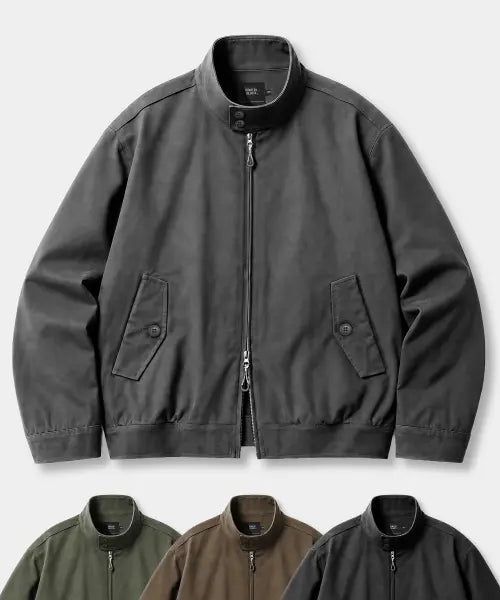 [DIMITRI BLACK] 2WAY ESSENTIAL HARRINGTON JACKET_(C/N WASHED) 4 COLOR / 2WAY 에센셜 해링턴 자켓_(C/N 워시드) 4 COLOR