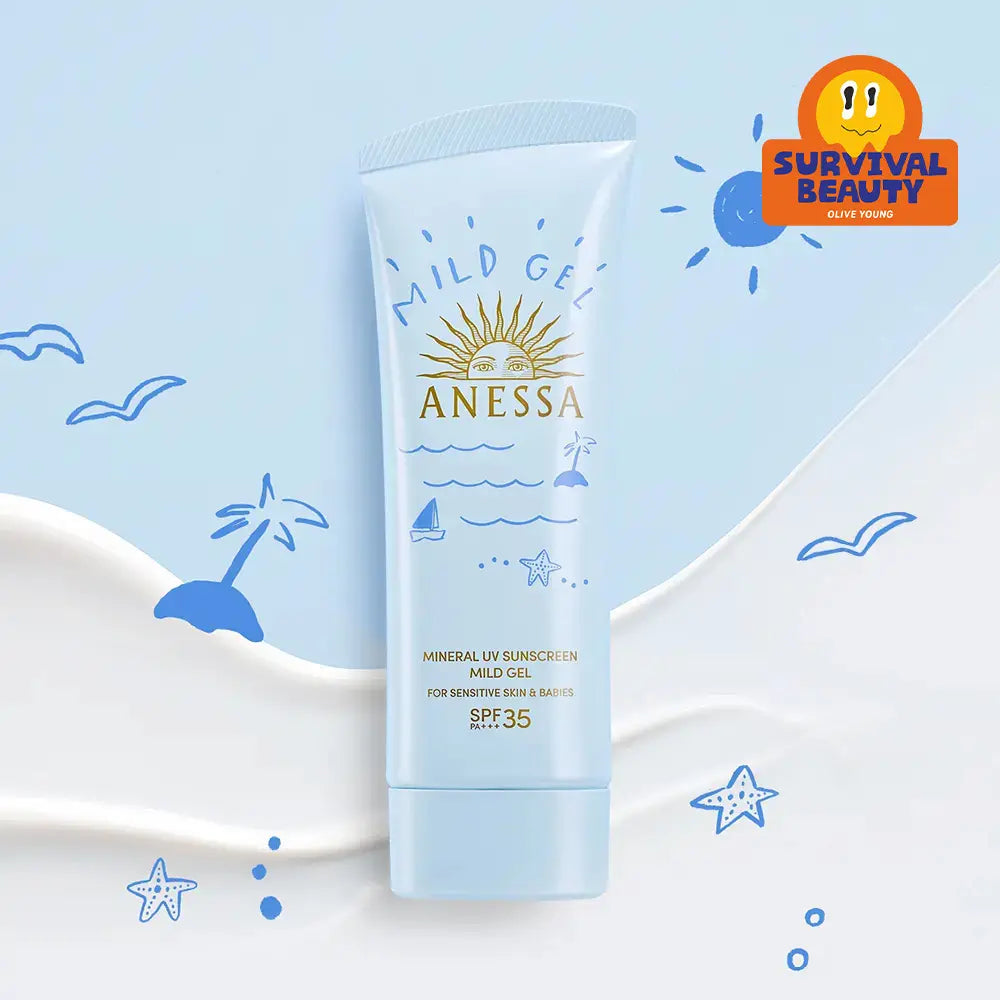 [ANESSA] Anessa Mineral UV Sunscreen Mild Gel 90g / [무기자차] 아넷사 미네랄 UV 선스크린 마일드 젤 90g