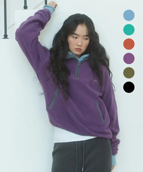[DEFGARMENTS] DEFG FLEECE HALF ZIP UP [6COLOR]
