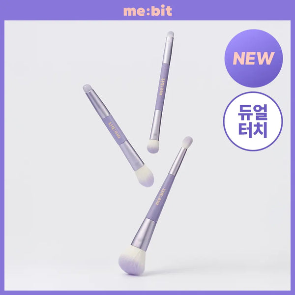 [미빗] Mivv Dual Touch Brush Set (3 Types) / [NEW/듀얼타입] 미빗 듀얼 터치 브러쉬 3종 (눈매트임/윤곽쉐딩/생기부스터)