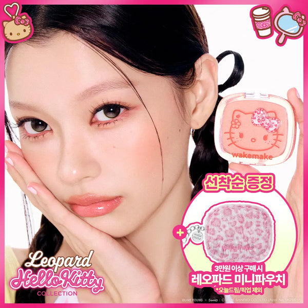 [wakemake] WakeMake Mix Blurring Volume & Sheer Breeze Blusher - Leopard Hello Kitty / [레오파드 헬로키티] 웨이크메이크 믹스 블러링 볼륨&쉬어 브리즈 블러셔