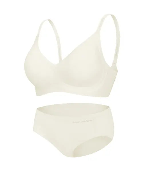 [CODES COMBINE INNERWEAR] Double Jelly Pre-Cut Bra Panties Homewear Set_Facial Creams / 더블 젤리 프리컷 브라 팬티 세트_크림