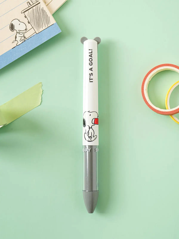 [DAISO] Peanuts Point 2-Color Multi Pen 0.5mm (Snoopy) / 피너츠 포인트 2색 멀티 펜 0.5 mm 스누피