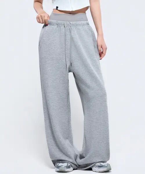 [PHYSICAL GARMENTS] Women's Layered Wide Pants [Grey] / P5069 우먼 레이어드 와이드팬츠 [그레이]