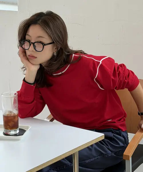 [UNIVERSE GARMENT] Soft Daily Knit_RED / 소프트 데일리 니트_RED