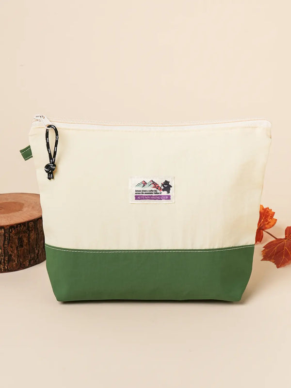 [DAISO] Trapezoid Pouch Large Ivory / 가을이왔어요 사다리꼴 파우치 대형 아이보리