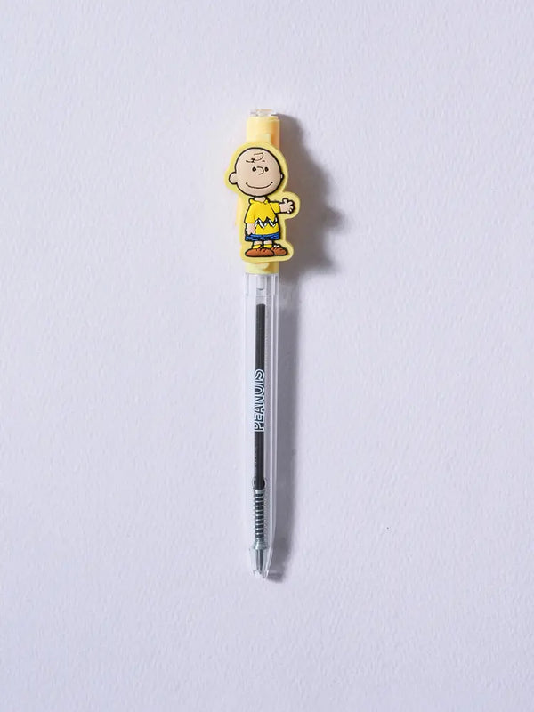 [DAISO] Peanuts Charlie Brown Rotating Mascot Ballpoint Pen 0.5mm Black / 피너츠 찰리 브라운 회전식 마스코트 볼펜 0.5 mm 블랙