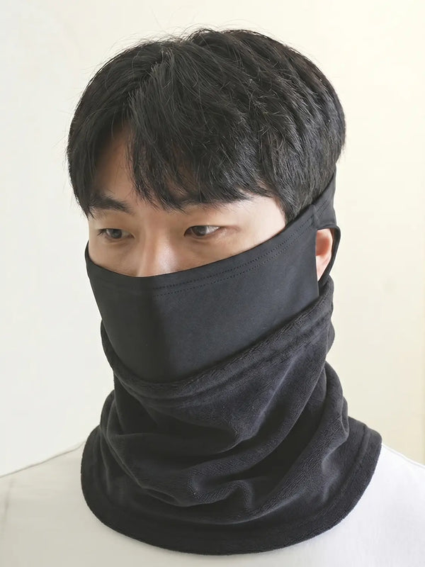 [DAISO] Slim Hooded Neck Warmer (28*32 cm) (Black) / 슬림귀달린넥워머(28*32 cm)(블랙)