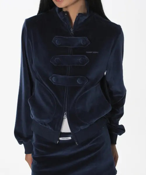 [CRANK] TOGGLE TERRY ZIP-UP_NAVY / 토글 테리 집업_네이비