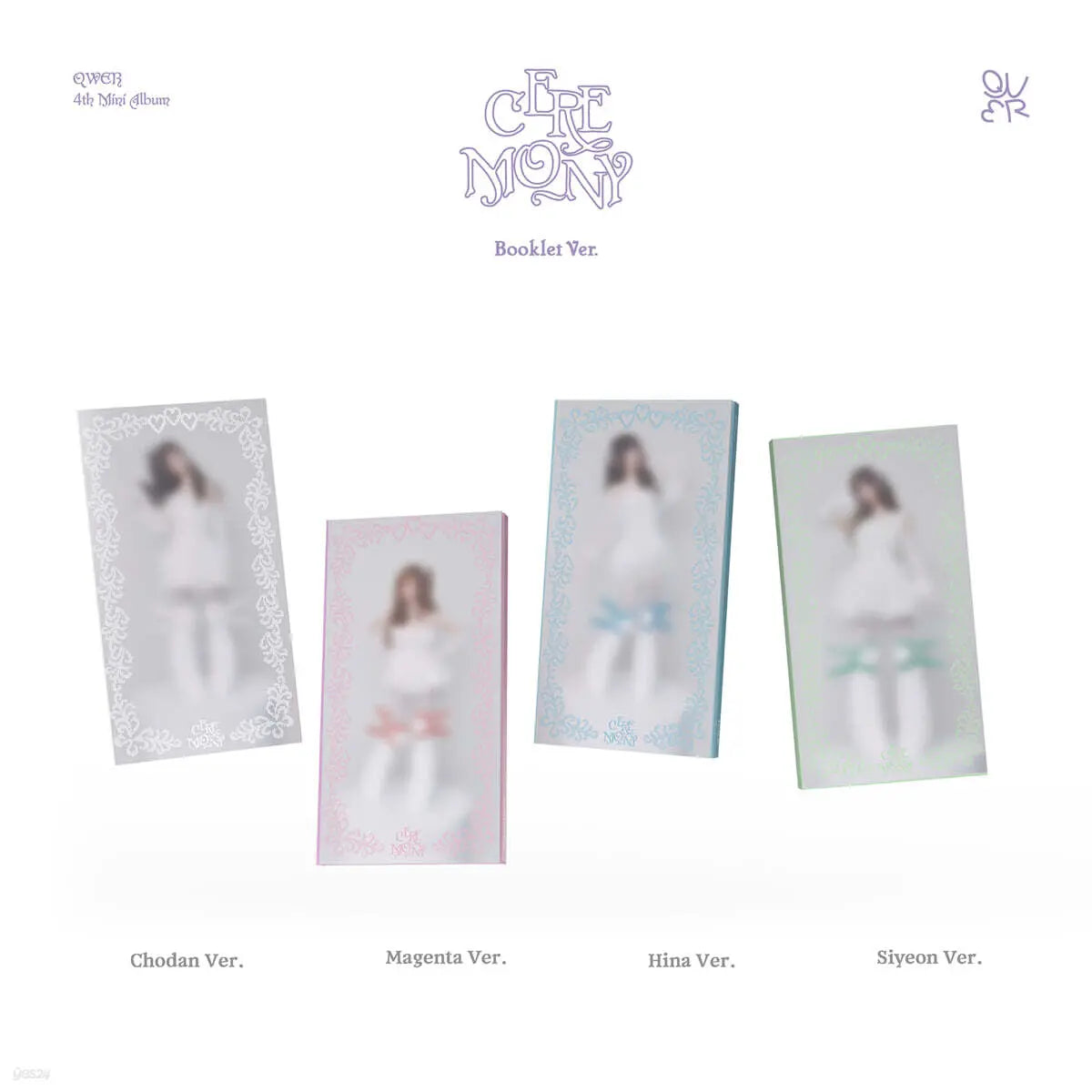 [QWR] QWER - Mini Album Vol. 4: CEREMONY (Booklet Ver.) - 4-Piece Set / QWER (큐더블유이알) - 미니앨범 4집 : CEREMONY [Booklet Ver.][4종 SET]