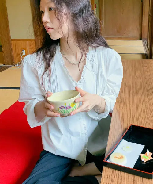 [POETSEOUL] FRAME FRILL BLOUSE_ivory