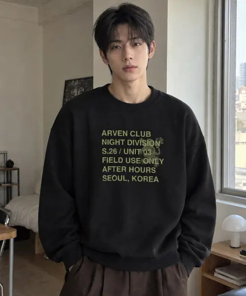 [ARVEN CLUB] Night Division 03 Sweat-Shirt / 나이트 디비전 03 맨투맨