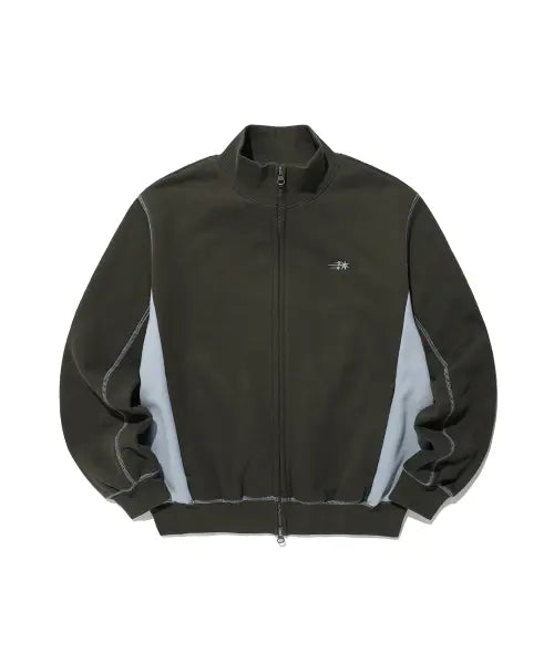 [NICEGHOSTCLUB] 3STAR LOGO HIGH NECK ZIP UP_KHAKI(NG2GFUM481A)