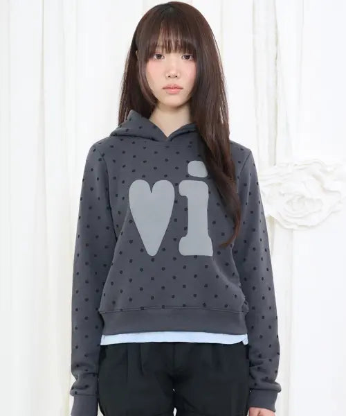 [VIDEO JOCKEY] Vivi Hoodie [Charcoal] / [기모선택] 비비 후디 [차콜]
