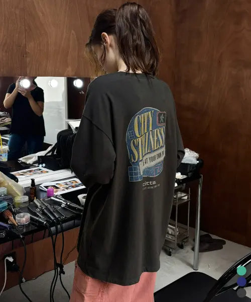 [CITTA] City Stillness Graphic Long-Sleeve T-Shirt_CTT3049(3color)