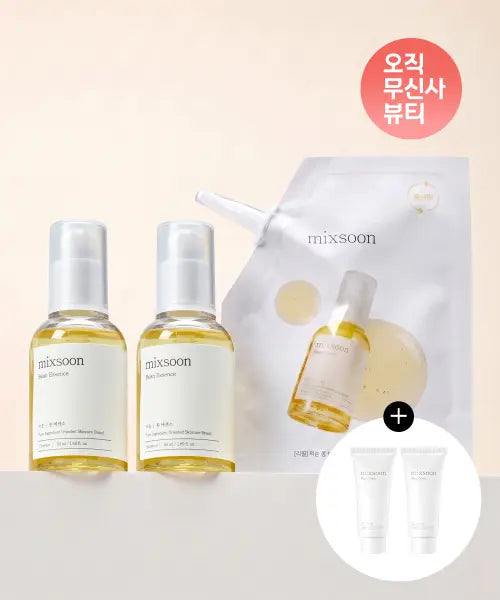 [MIXSOON] Set: Kong Essence 50ml x2 + Refill 50ml (Includes Free Kong Cream 15ml x2) / [SET] 콩 에센스50ml x2개 + 리필 50ml (+콩 크림 15ml x2개 증정)