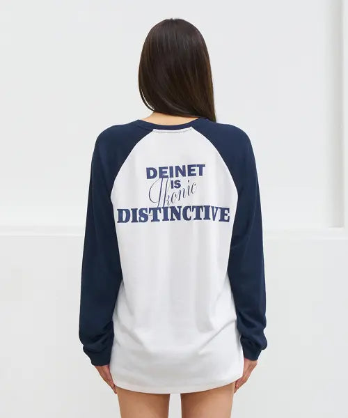 [DEINET] WAFFLE RAGLAN LONG SLEEVE IN WHITE