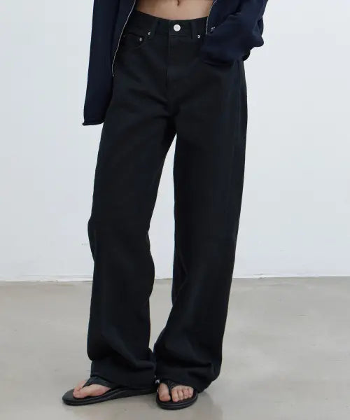 [USS ARCHIVE] US306 Low Rise Wide Jeans (Black) / US306 로우라이즈 와이드진 (블랙)