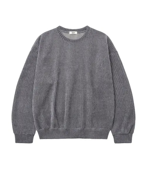 [LXT] Soft Velour Corduroy Sweatshirt [Gray] / 소프트 벨루아 코듀로이 맨투맨 [그레이]