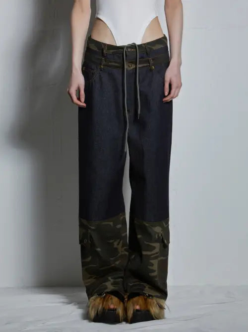 [GATELESS] DOUBLE CAMO DENIM