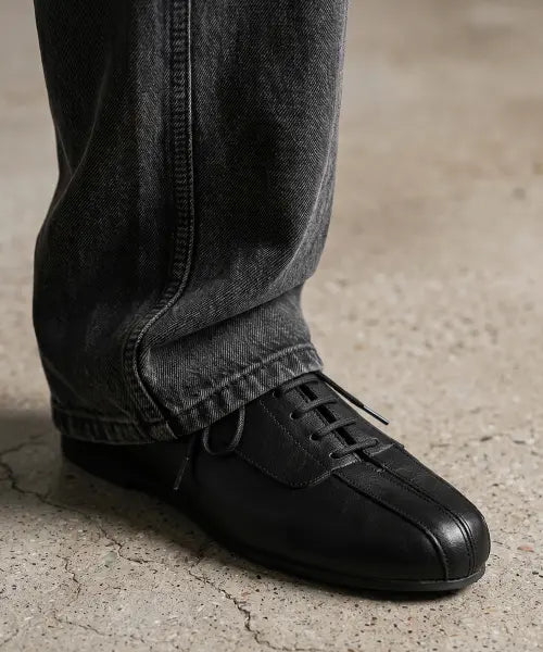 [FIRENZE ATELIER] [SECOND.A] Unisex Retro Casual Derby SN5700UX [WRINKLE BLACK] / [SECOND.A] 유니섹스 레트로 캐주얼 더비 SN5700UX [WRINKLE BLACK]