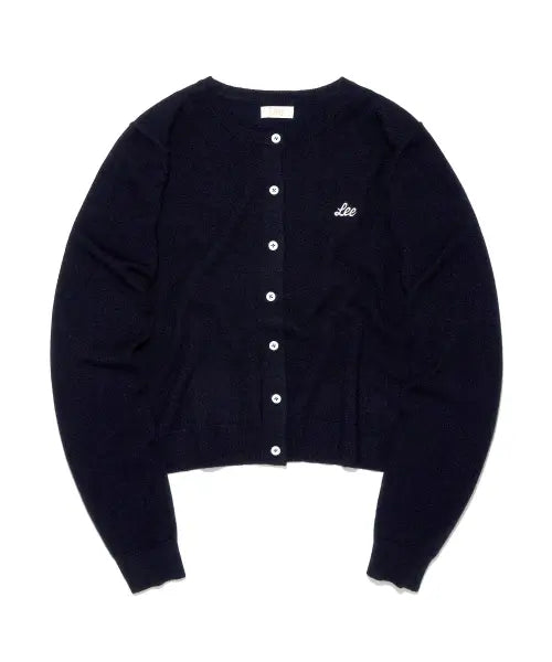 [LEE] Women's Merino Wool Round Cardigan Navy / 우먼 메리노울 라운드 가디건 네이비
