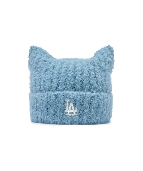 [MLB] Plush Meowing Beanie / 플러시 미야옹 비니 LA (L.Blue)