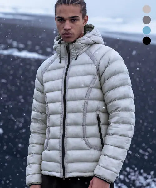 [LAZYBEE] Air Shade Hooded Shell Padded Jacket M (4 Colors) / 에어 쉐이드 후드 쉘 패딩 자켓 M (4컬러)