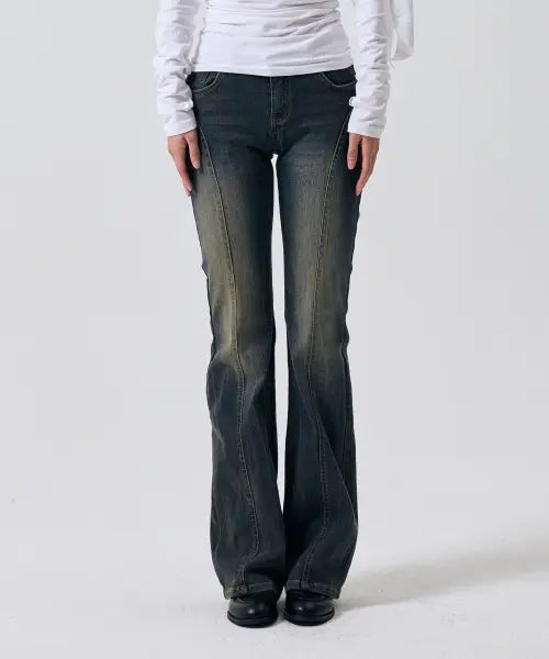 [ARIKIM] ELLA BOOTCUT DENIM PANTS / BLUE