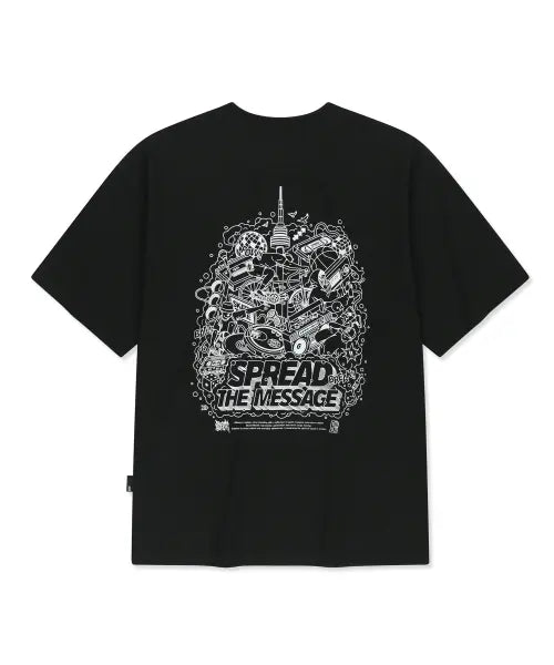[BROWNBREATH] BB 20TH VIBE GRAPHIC TEE - BLACK