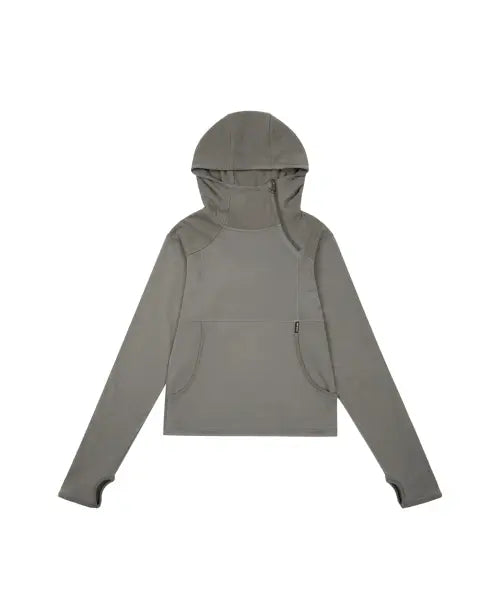 [AAKAM] Fleece Utility Hooded Long Sleeve (Gray)