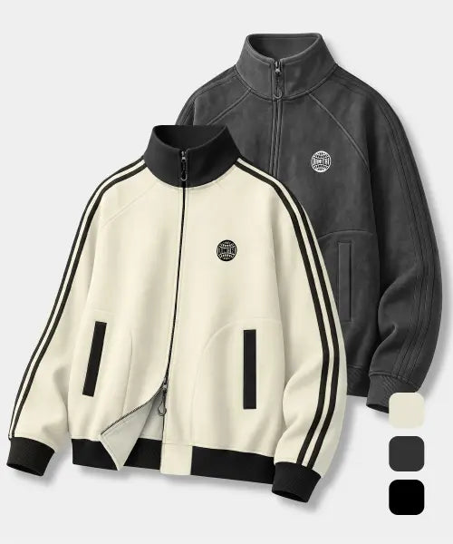 [DIMITRI BLACK] 2-Way Colorblock Slash Zip-Up Track Jersey / 2WAY 배색 슬래쉬 집업 트랙 저지_3 COLOR