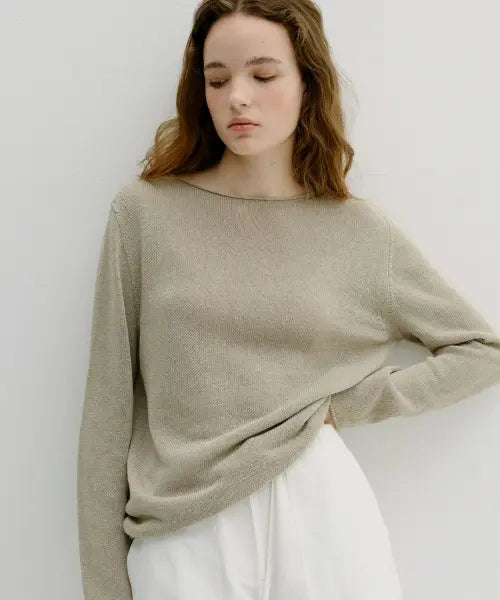 [BLANK03] paper wholegarment knit (light olive)