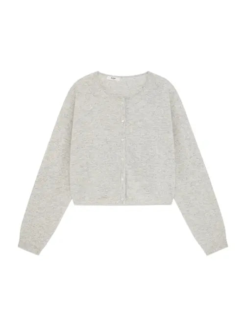 [GLOWNY] G CLASSIC LOOSE FIT CARDIGAN (GRAY)