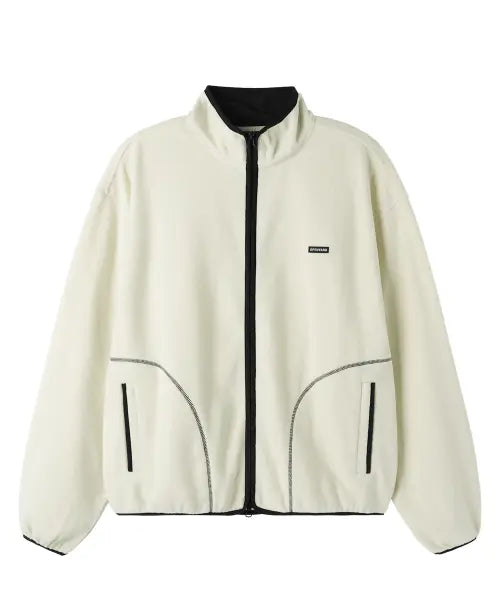 [OPENYARD(OY)] CURVED POCKET FLEECE JACKET - IVORY