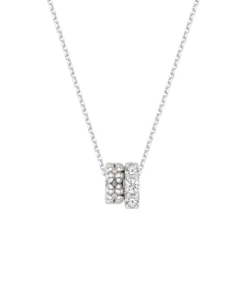 [STONEHENGE] Silver Cylinder Cubic Necklace SC26B19T / 실버 원통 큐빅 목걸이 SC26B19T