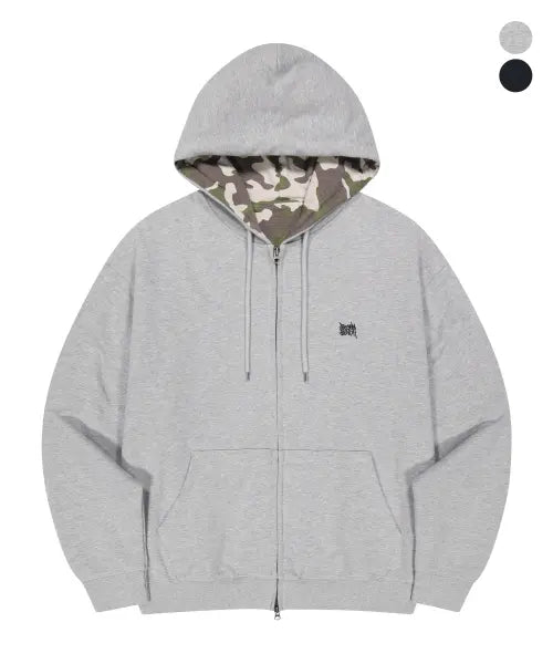 [BROWNBREATH] CAMO LINED HOOD ZIP UP (2colors)