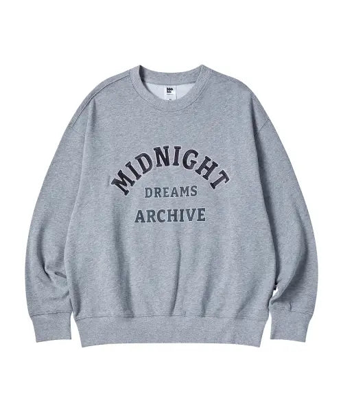 [BUBBLPIECE] Midnight Dream Sweatshirt_Gray / 미드나잇 드림 스웨트셔츠_그레이