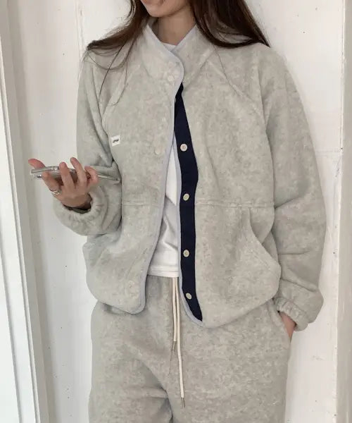 [LUTHPRODUCT] Commuters Fleece Button Up Jacket - Oatmeal / Commuters Fleece Button Up Jacket _ OATMEAL
