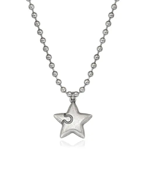 [KIIBI] Vintage Star Symbol Necklace Silver