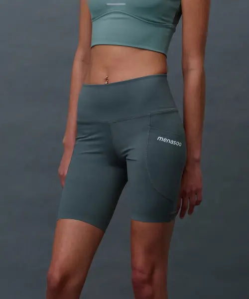 [MENASOO] Line 5 Leggings Shorts_Mint