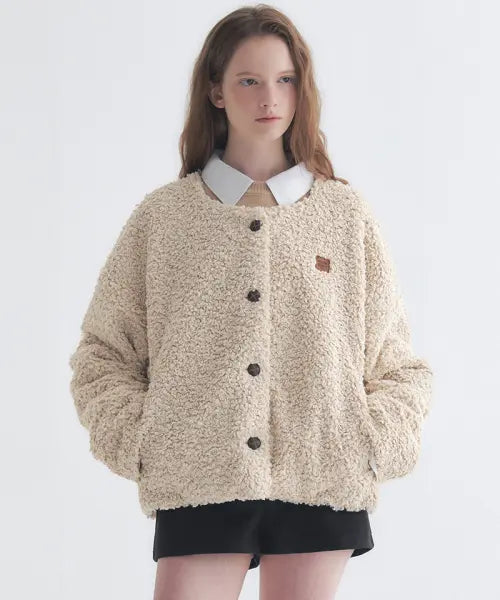 [MARIE CLAIRE] Fuzzy Round Jacket (MAGDJK12MLE) / 뽀글이 라운드 자켓(MAGDJK12MLE)