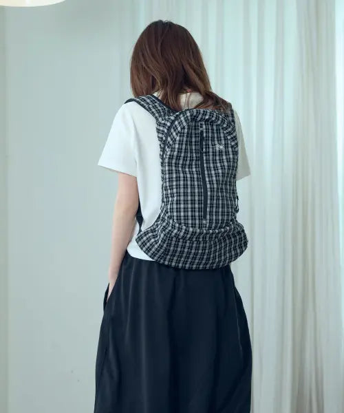 [NICEGHOSTCLUB] SEERSUCKER TRAVEL BACKPACK_BLACK(NG2GSUAB41A)
