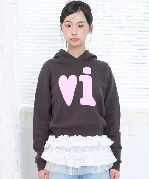 [VIDEO JOCKEY] Vivi Hoodie [Brown] / [기모선택] 비비 후디 [브라운]