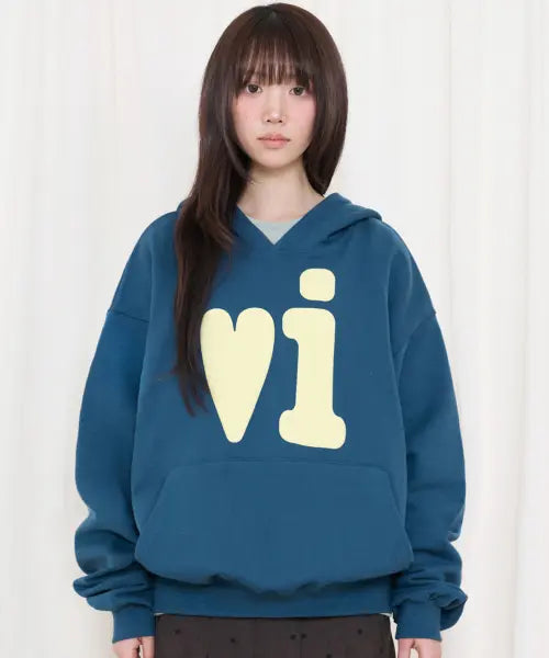 [VIDEO JOCKEY] Vivi Hoodie [Blue] / [기모선택] 비비 후디 [블루]