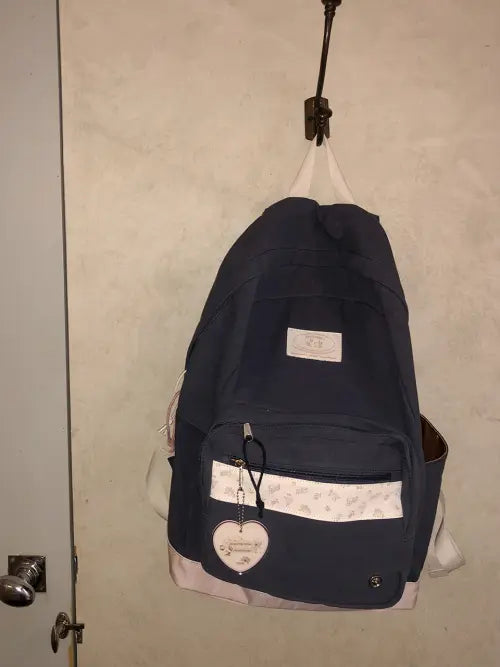 [OVUNI] Bon voyage backpack_pink navy / 본보야지 백팩_핑크 네이비