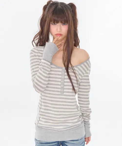 [EXPIRED GIRL] [3rd] Bella Long Top Stripe