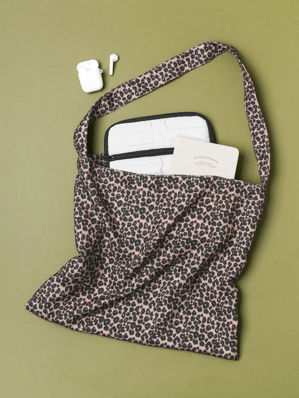 [DAISO] Leopard Print Eco Bag - Brown / 호피무늬 에코백 브라운
