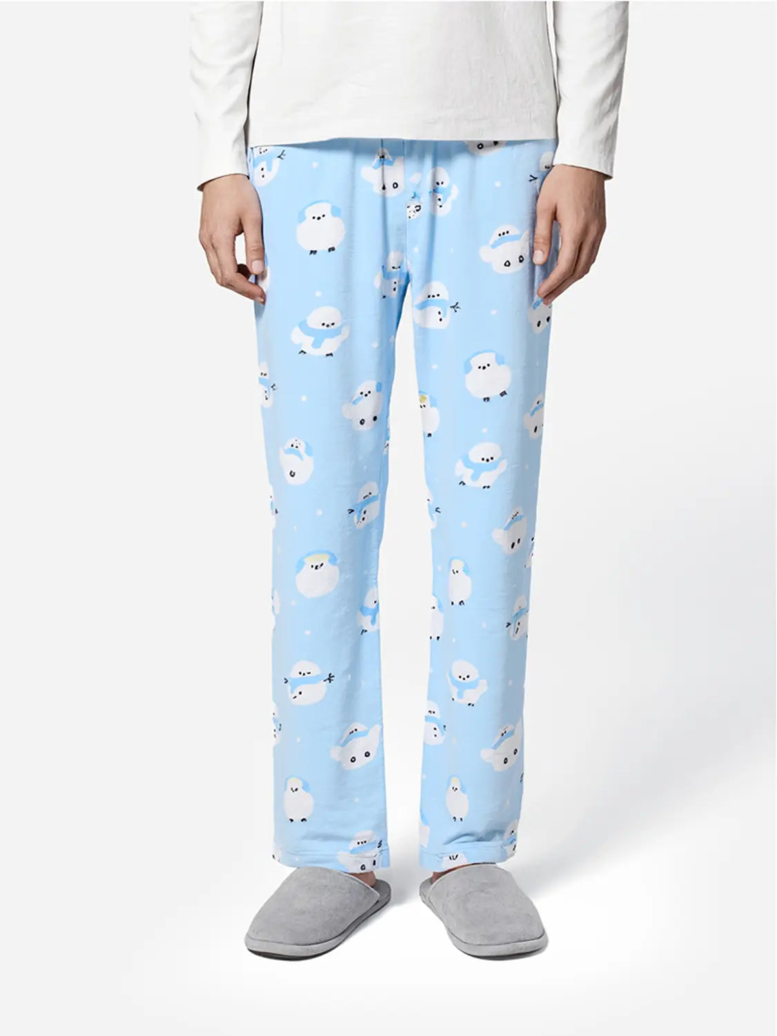 [DAISO] Winter Together Pajama Pants XL Blue / 윈터투게더 겨울 파자마 바지 XL 블루